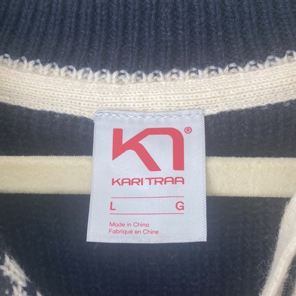 Kari Trad Agnes Knit half-zip wool-blend women's pullover size Large - Picture 8 of 13